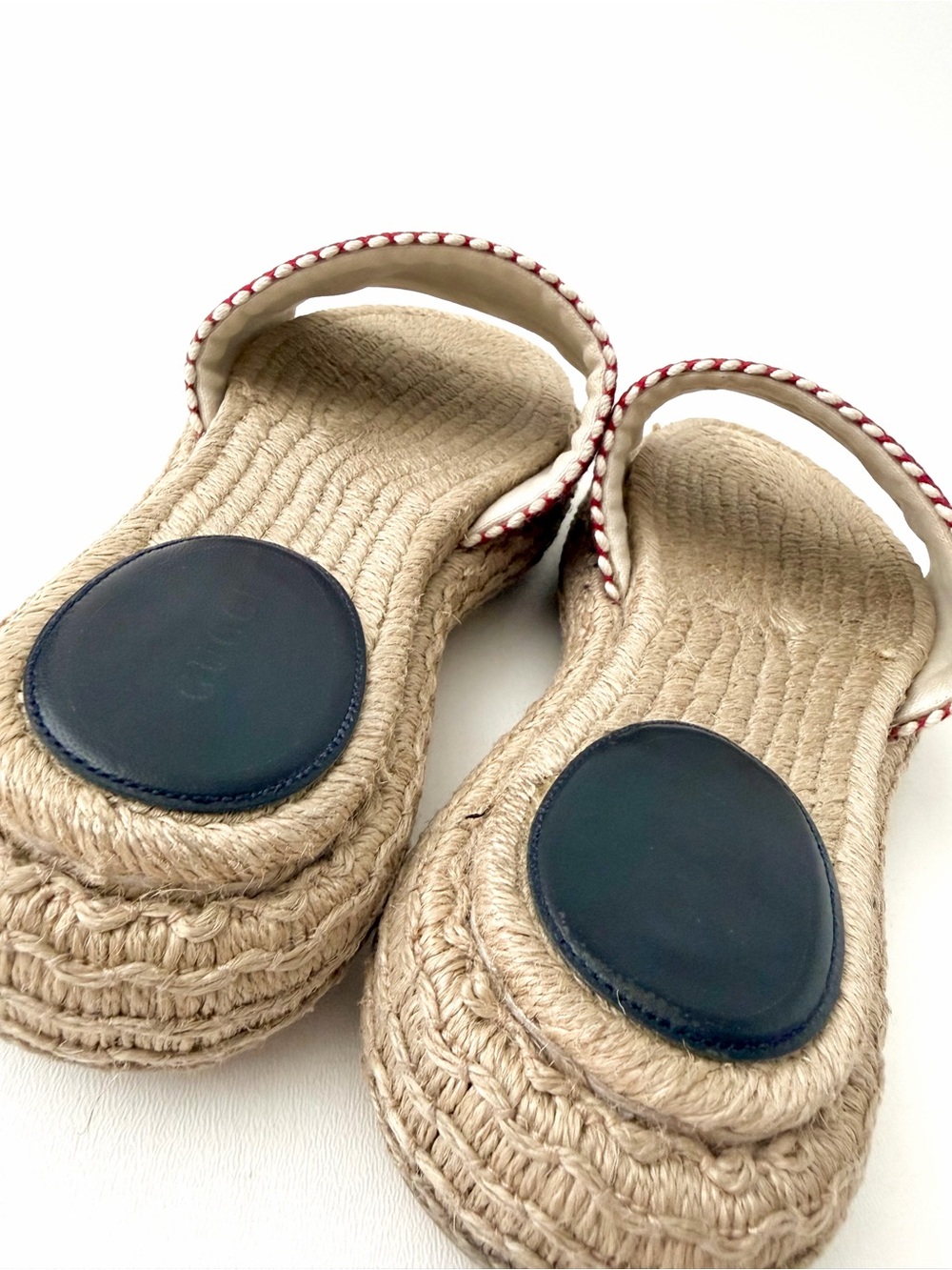 GUCCI | Sabela Web Stripe Logo Espadrille Platform Slides Sandals EU 39 - Picture 10 of 13